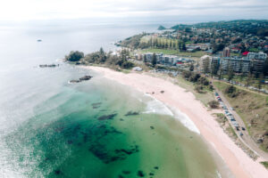 Port Macquarie's Town beach - an aerial photo taken by Matt Gilligan